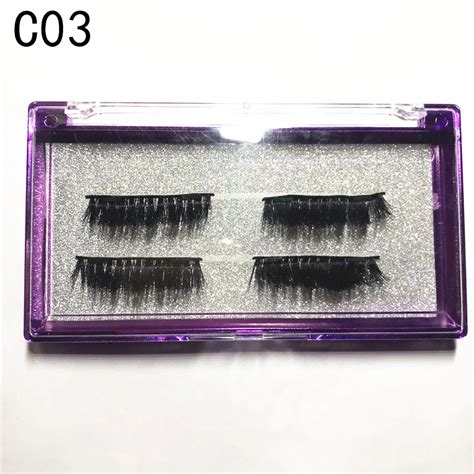 1 Pair 3D Magnetic Full Strip Pure Mink False Eyelashes Double Magnetic