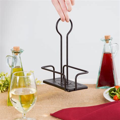 Tablecraft 617RBK Marbella Metal Rack For Oil Vinegar