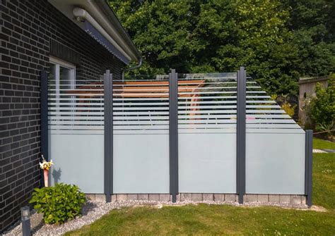 Zaun Aus Glas Realisierte Projekte Moderner Glaszaun Als