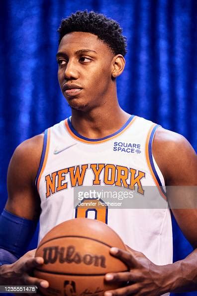 Rj Barrett Of The New York Knicks Poses For A Portrait During Nba