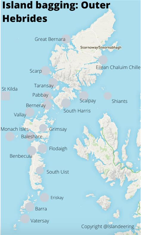 Outer Hebrides Map Of Islands