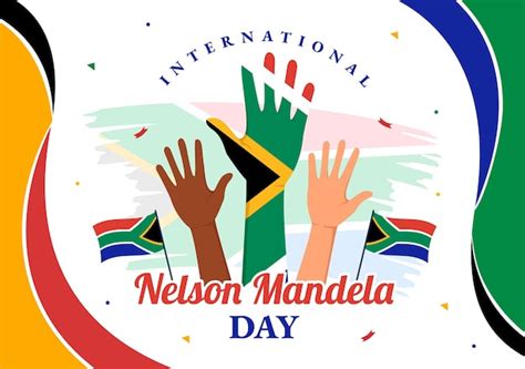 Feliz D A Internacional De Nelson Mandela Ilustraci N Vectorial El