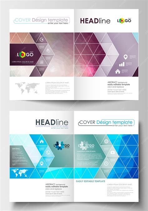 Premium Vector | Business templates for brochure