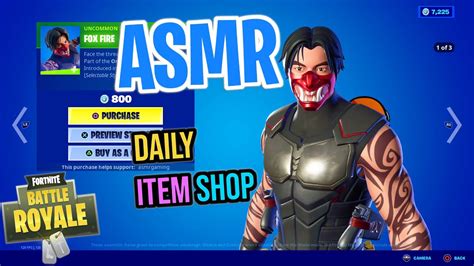 Asmr Fortnite New Fox Fire Skin Daily Item Shop 🎮🎧 Relaxing Whispering 😴💤 Youtube