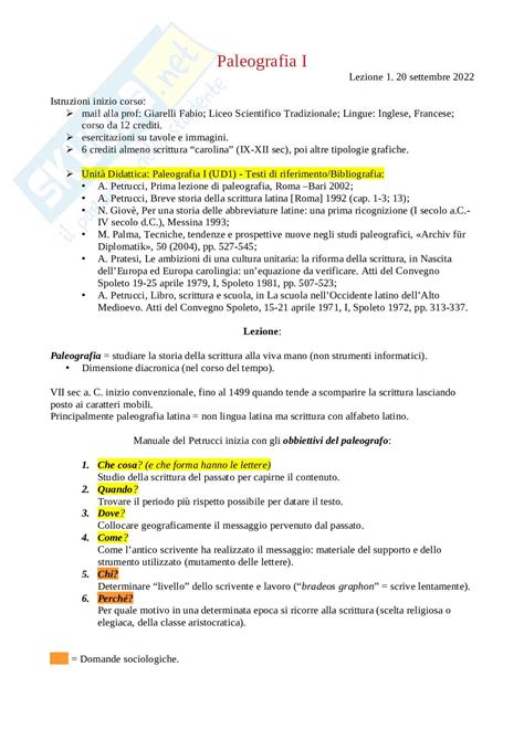 Appunti Paleografia Latina II