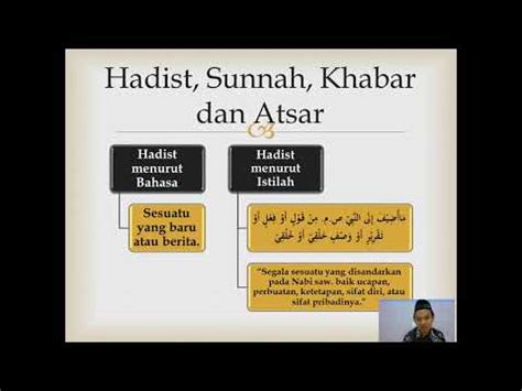 Hadits Khabar Sunnah Dan Atsar Youtube