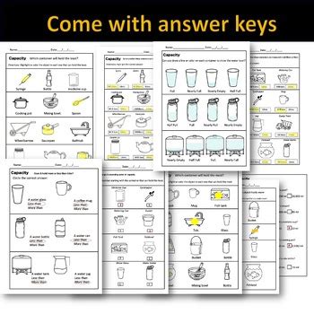 Measuring Volumes Capacity In Milliliters Liters Worksheets By MJ MAY