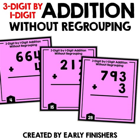 3 Digit Addition With Without Regrouping Bundle Made By Teachers