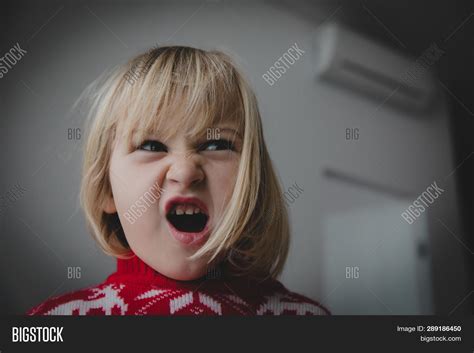 Angry Little Girl Image And Photo Free Trial Bigstock