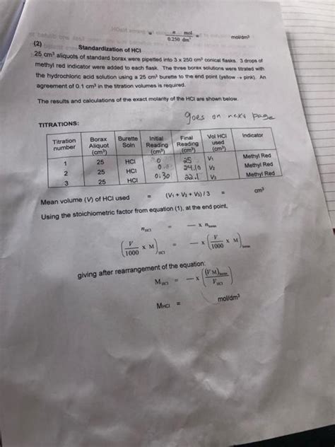 Solved EXPERIMENT 2 STANDARDIZATION OF HCI NaOH ANALYSIS Chegg