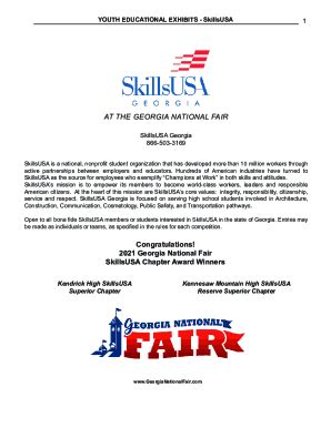 Fillable Online SkillsUSA National And State Professional Development