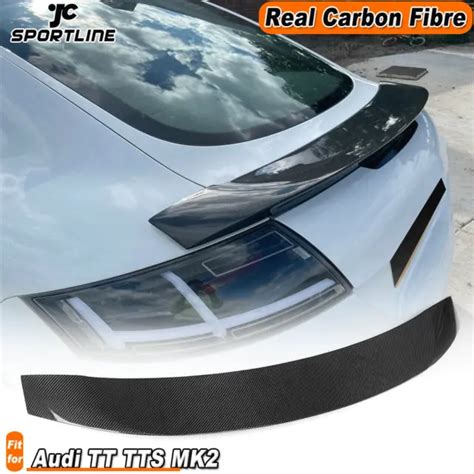 Carbon Fiber Rear Trunk Spoiler Boot Lip Wing For Audi J Tt Tts Mk