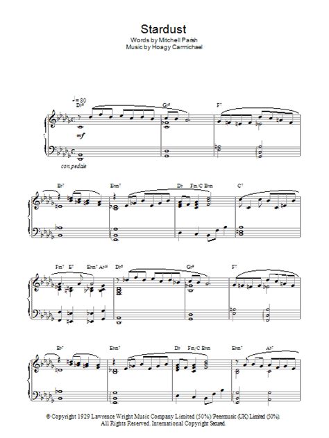 Stardust Sheet Music Direct