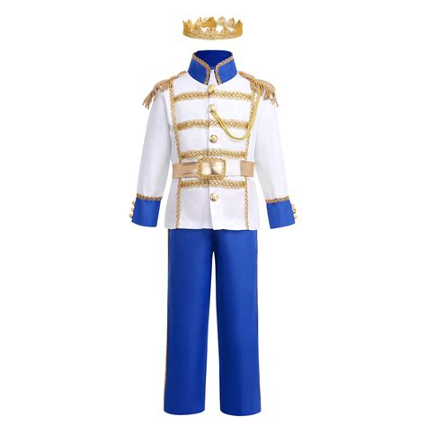 IBTOM CASTLE Boys Prince Charming Costume, Medieval Royal Outfits, Blue ...