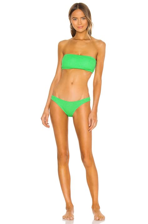 Pq X Revolve Tube Bandeau Bikini Top In Kiwi Revolve