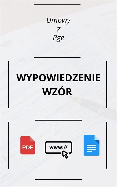 Wypowiedzenie Umowy Z Pge Wzór PDF WORD