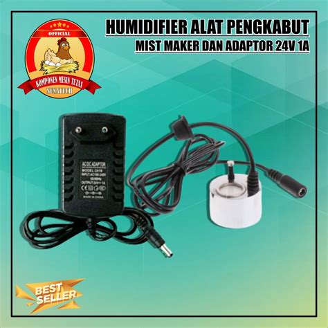 Jual Mesin Kabut Mist Maker Mm Stenlis Dan Adaptor V A Shopee