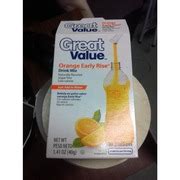 Great Value Orange Early Rise Drink Mix Calories Nutrition Analysis