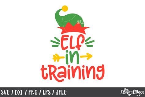 Elf In Training Elf Hat Christmas Svg Png Dxf Cut File