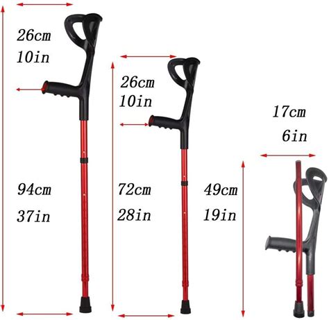 VISIONU Lightweight Foldable Forearm Crutch Aluminum Walking Stick