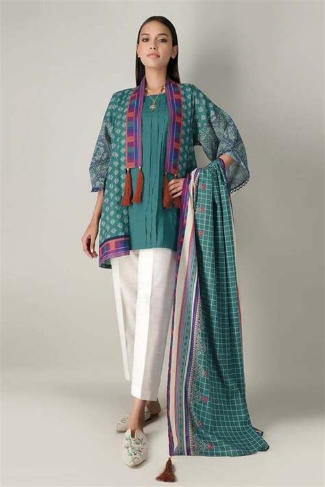 Khaadi 2 Piece Custom Stitched Suit Green LB16063 Stylish Dress