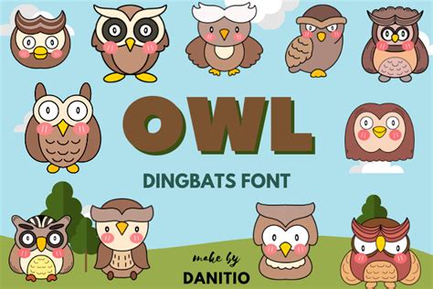 Owl Font By Danitakukkai · Creative Fabrica