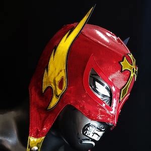 RED LIGHTNING Wrestling Mask Luchador Costume Wrestler Lucha Libre ...