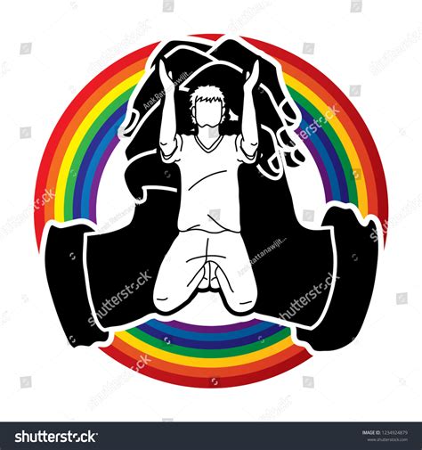 Prayer Christian Praying Together Cartoon Graphic Stock Vector (Royalty ...