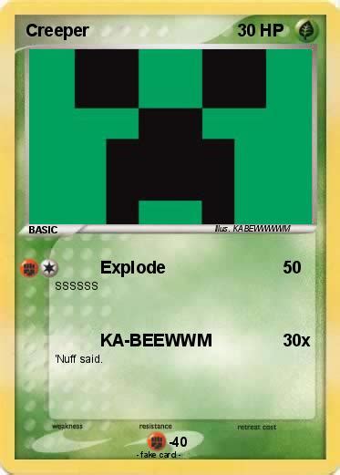 Pokémon Creeper 140 140 Explode My Pokemon Card