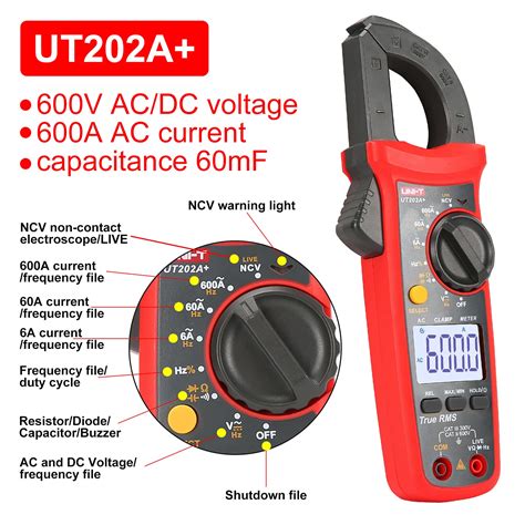 Snapklik UNI T UT202A Digital Clamp Meter 6000 Counts Auto Range