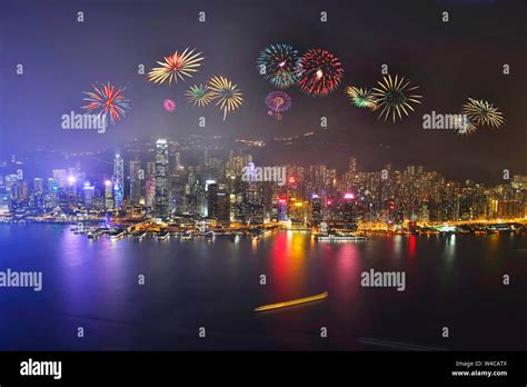 victoria harbour night kowloon hong kong march   night view