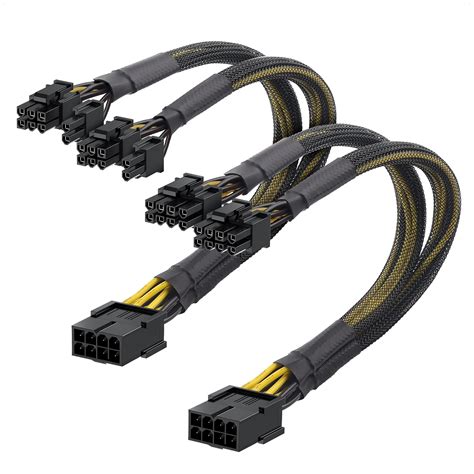 Cable Matters 2 Pack Pcie 8 Pin To Dual 8 Pin 6 2 Female To Male Pcie Power