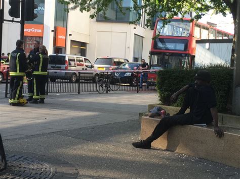 It's so hot a bus caught fire. (Outside Southside, Wandsworth) : r/london