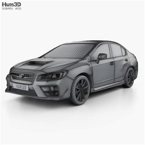 Subaru WRX with HQ interior 2017 3D model - Download Sedan on 3DModels.org