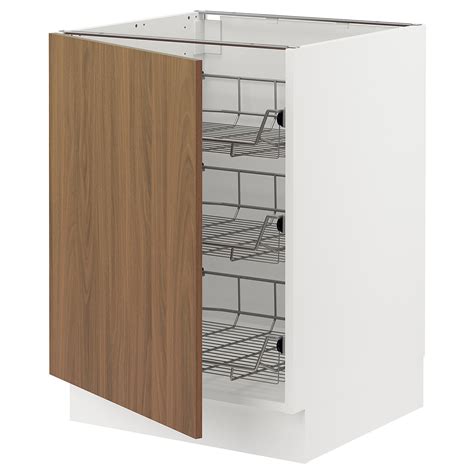 Sektion Base Cabinet With Wire Baskets Ikea