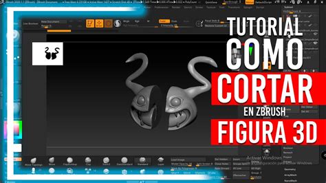 Como Cortar Una Figura En Zbrush Para Impresion D Youtube