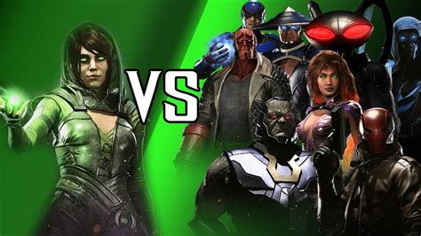 Injustice Enchantress Vs Dlc Intro Dialogues Atom Hellboy