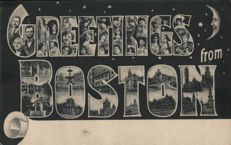 Greetings From Boston Massachusetts Postcard