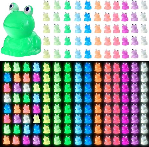 Amazon Lnrueg 200 PCS Luminous Mini Resin Frogs Glow In The Dark