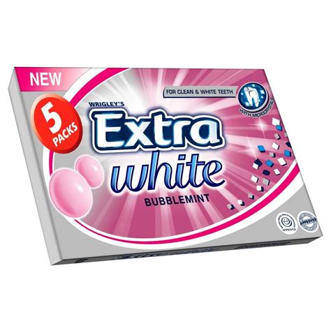 Wrigley S Extra White Sugar Free Gum Bubblemint 5x15g EBay