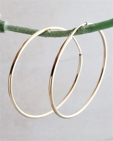 Wholesale 14k Gold Filled Endless Hoops Earrings 35mm By Sosie Designs