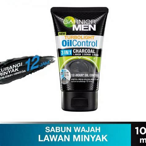 Jual Garnier Men Turbo Light Oil Control 3in1 Charcoal 100 Ml Shopee