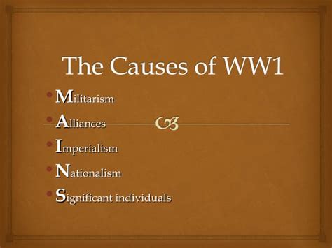 The Causes Of Ww1 Ppt