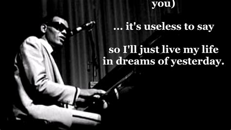 I Can T Stop Loving You Ray Charles With Lyrics Youtube