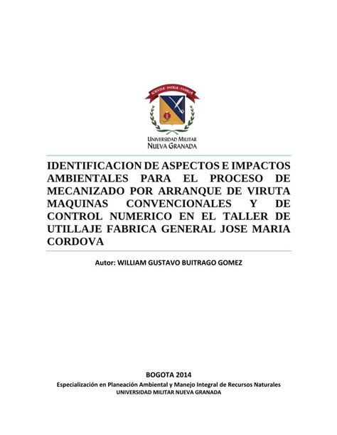 Pdf Identificacion De Aspectos E Impactos Ambientales Dokumen Tips