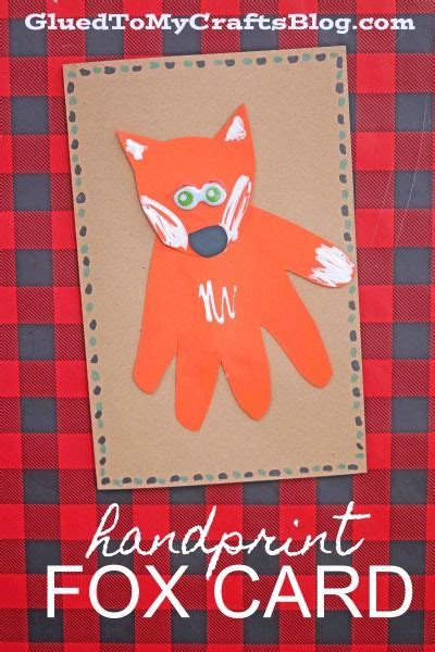 Paper Handprint Fox Cards Kid Craft Idea For Fall Crafts For Kids