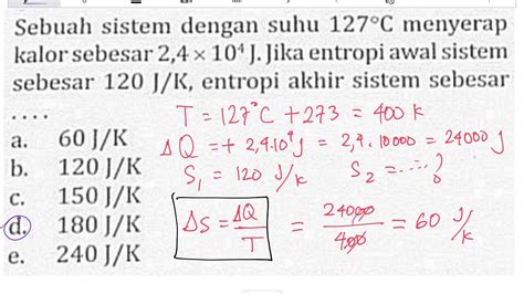 Rumus Perubahan Entropi Pengertian Penjelasan Dan Contoh