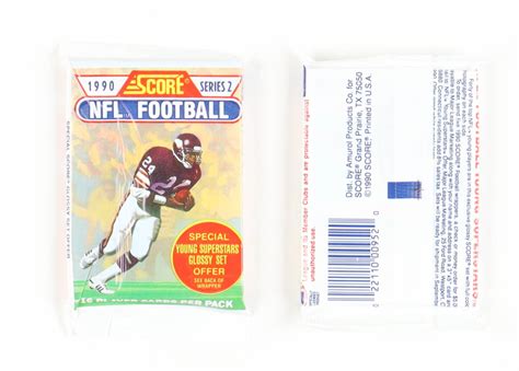 1990 Score Series 2 Football Wax Box With 36 Packs Pristine Auction