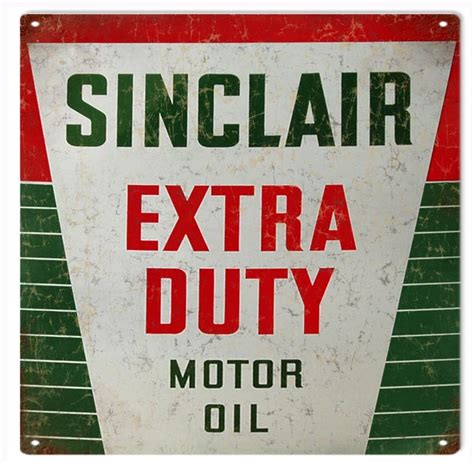 Sinclair Motor Oil Reproduction Garage Shop Metal Sign 12x12 ...