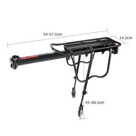 bicycle rear luggage cargo carrier adjustable aluminum bike rear seat